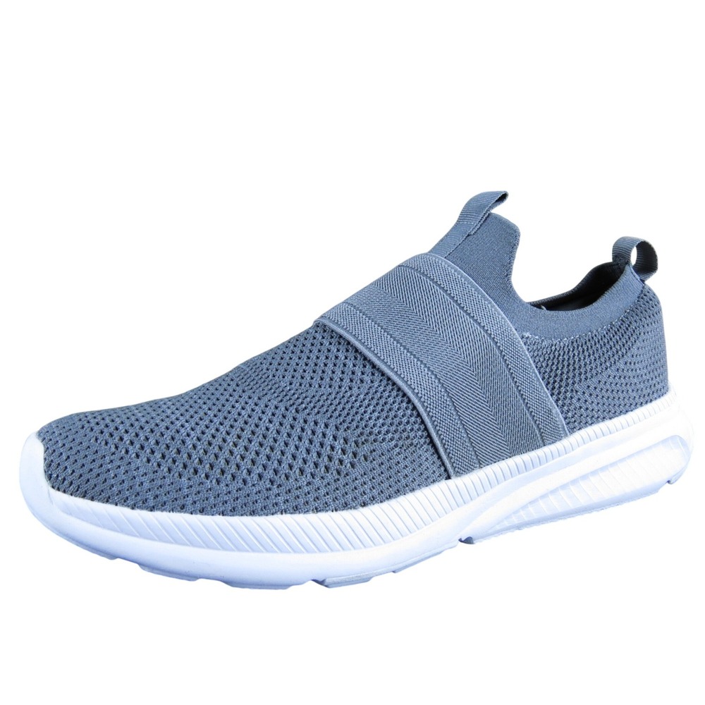 Athletic Works Men's Gray Mesh Slip-On Sneakers Size 12 Comfort Walking